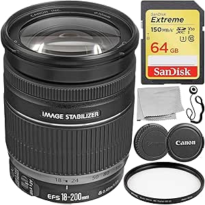 Canon 2752B002 EF-S 18-200mm IS Lens Bundle
