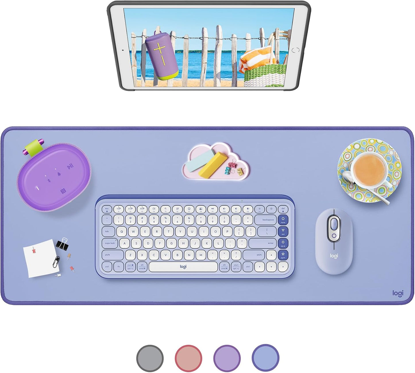 Logitech 956-000148 Lilac Desk Mat - Studio Series