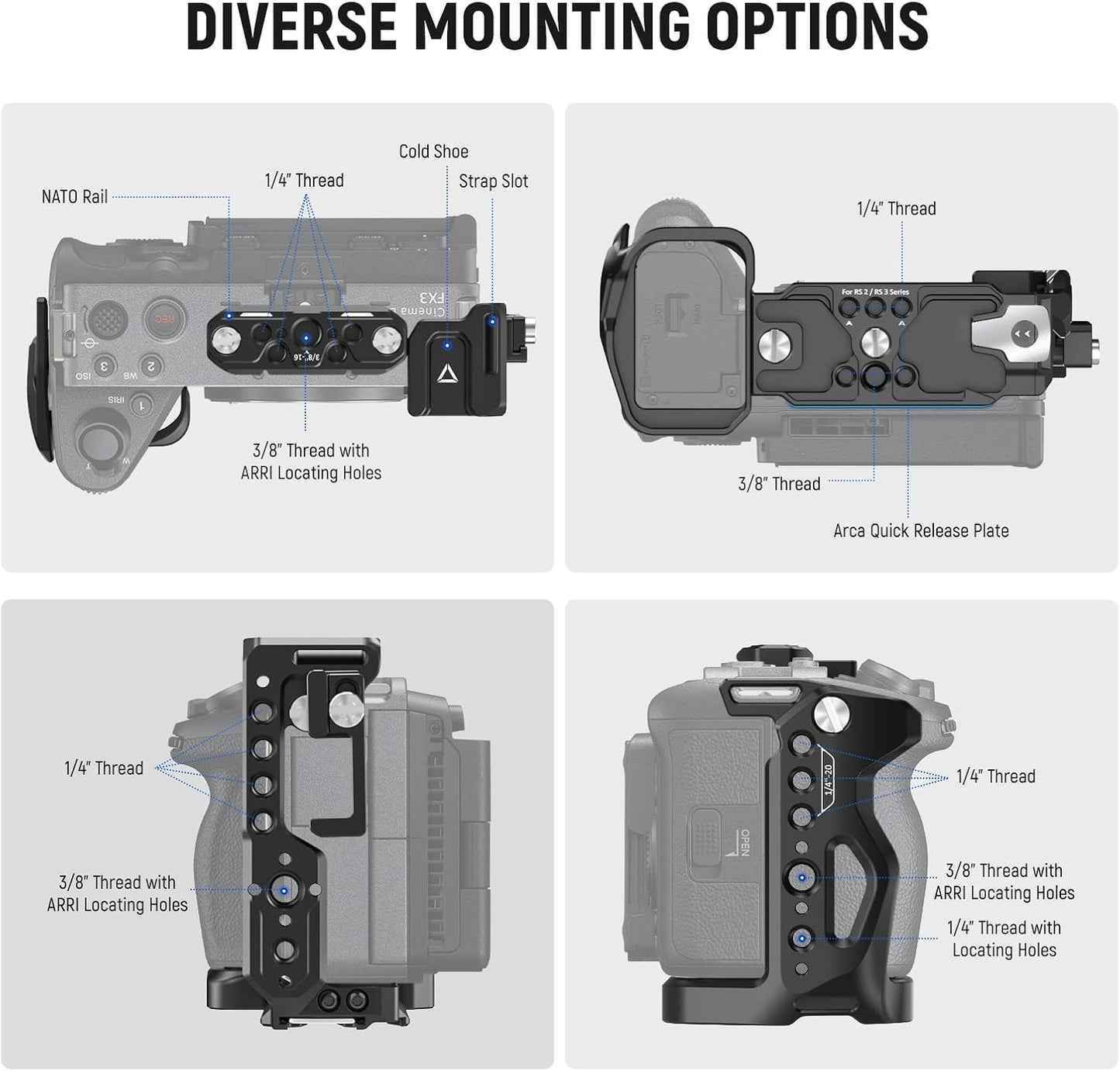 Neewer CA011 FX3 FX30 Camera Cage Rig