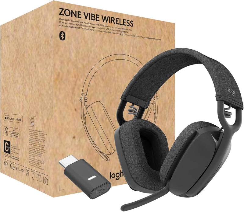 Logitech 981-001198 Zone Vibe Wireless Noise-Canceling Headphones — main product image