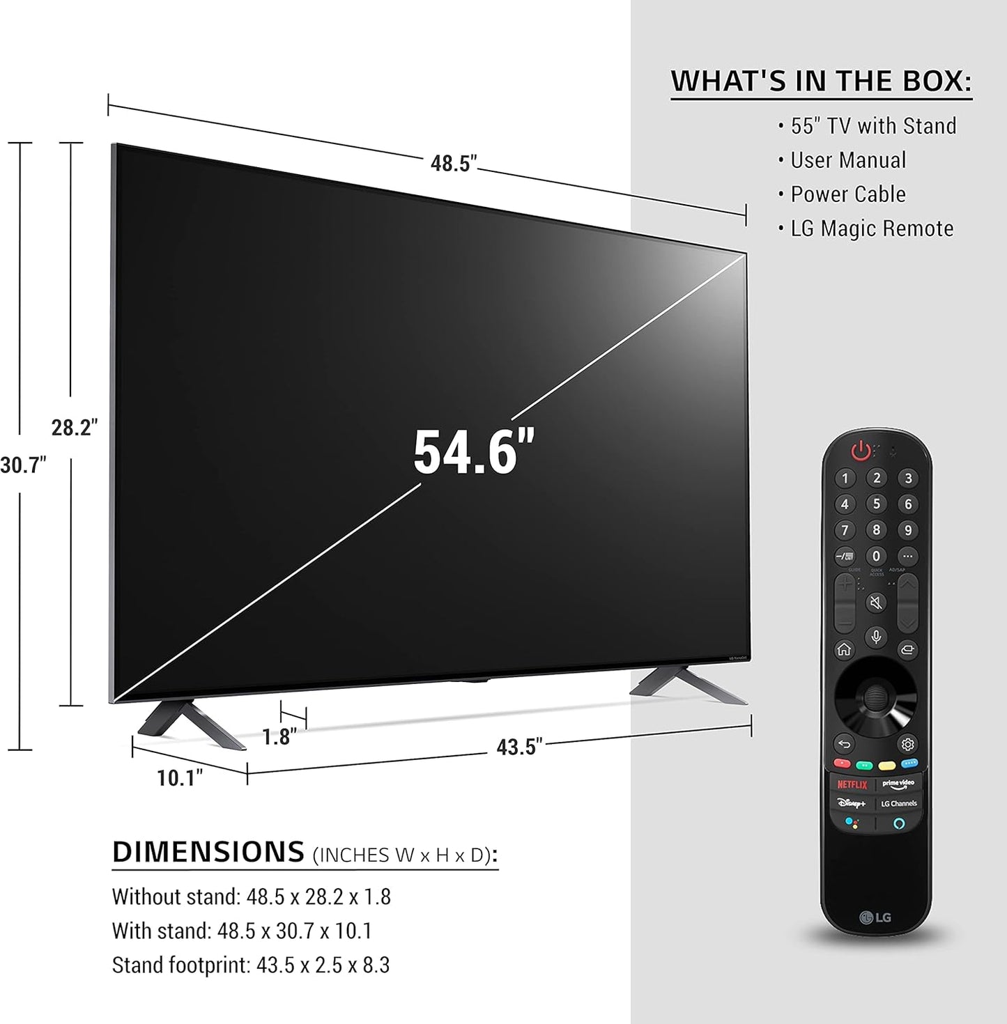 LG 55NANO90UPA 55" NanoCell 4K Smart TV (Renewed)