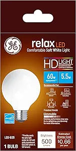 GE 36862 Relax LED 60W Soft White Globe Bulb