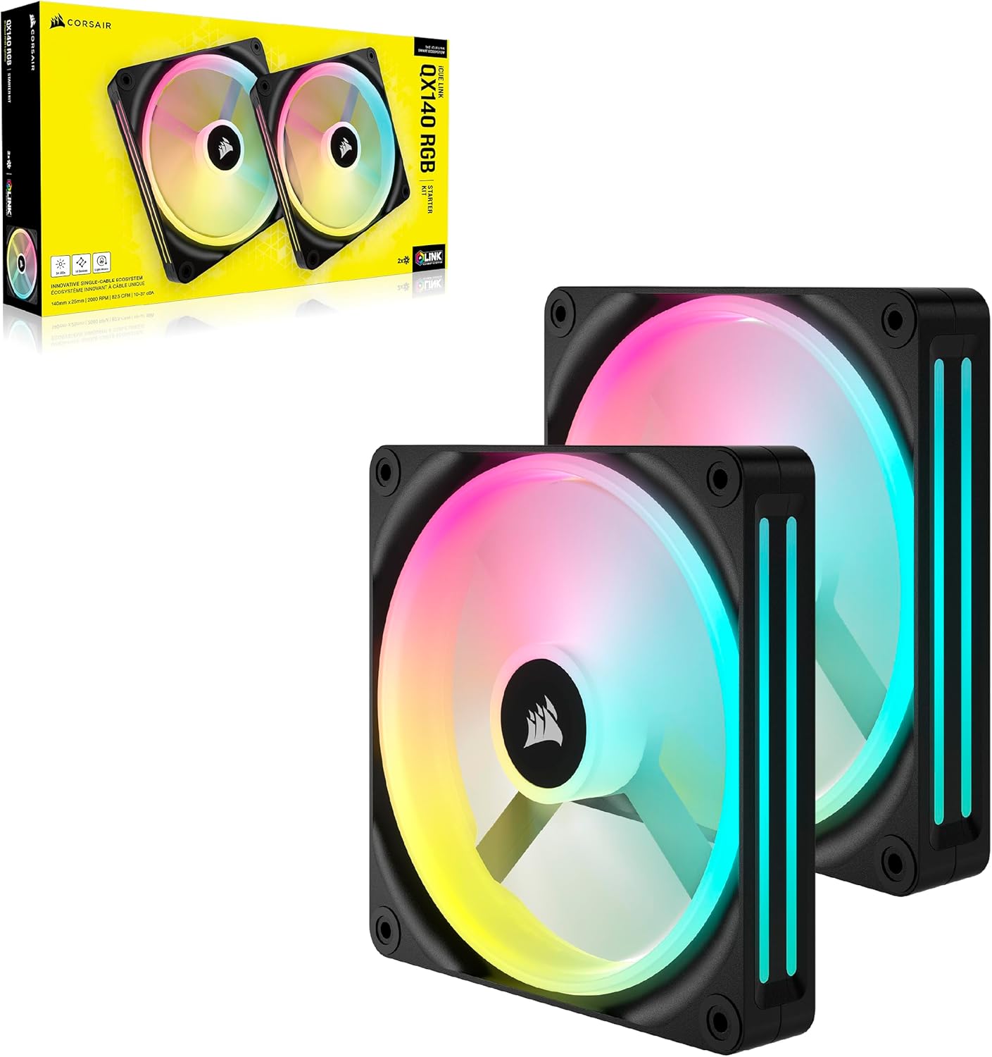 Corsair CO-9051004-WW iCUE LINK QX140 RGB Fans Starter Kit