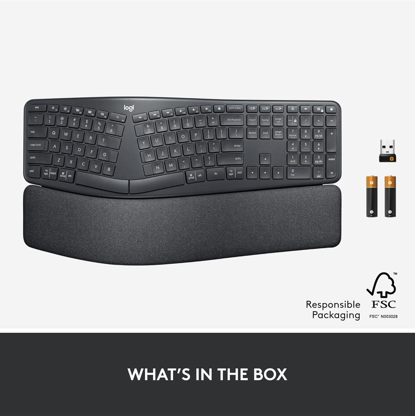 Logitech 920-009166 ERGO K860 Wireless Ergonomic Keyboard