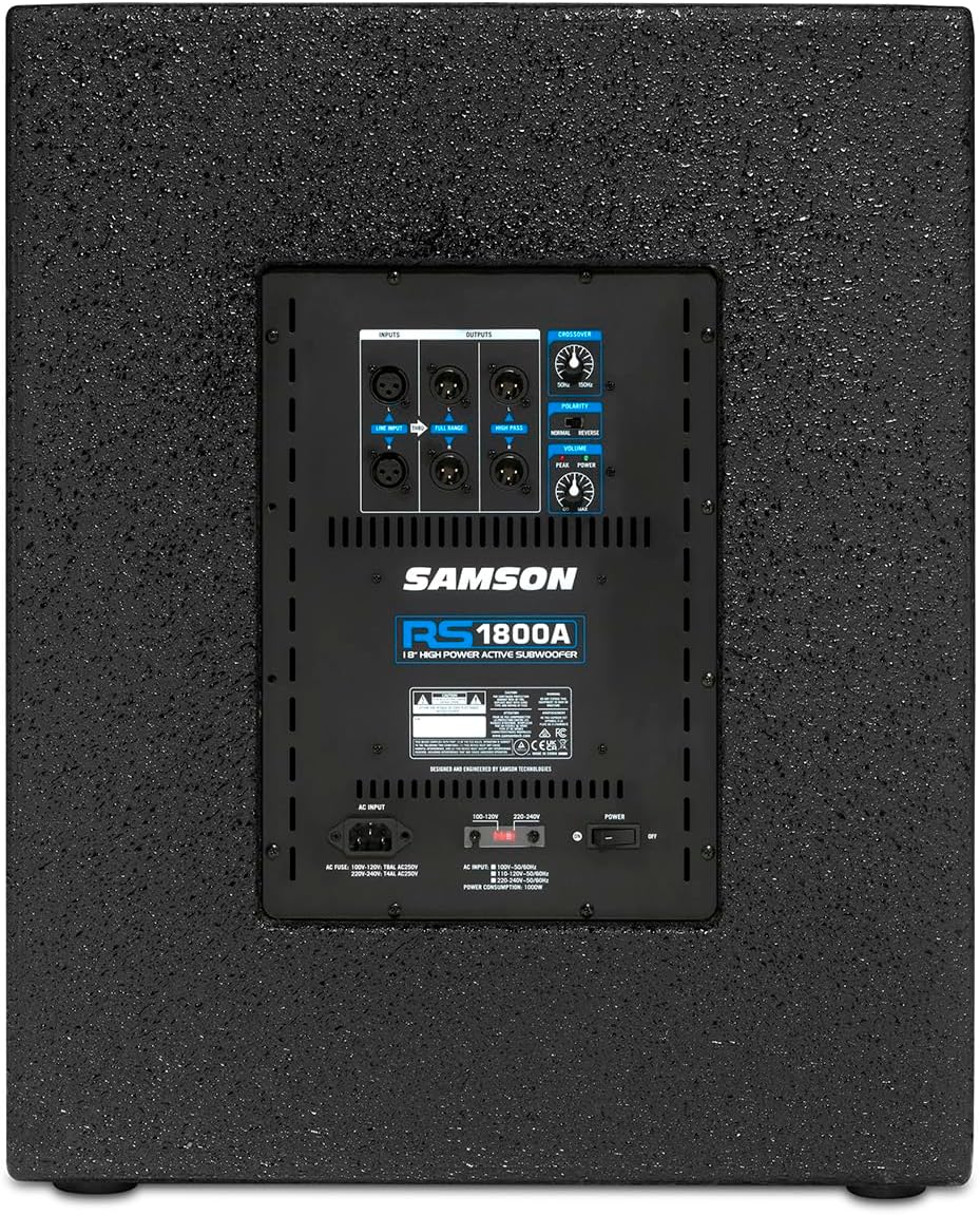 Samson RS1800A 18" Active Subwoofer 1000W
