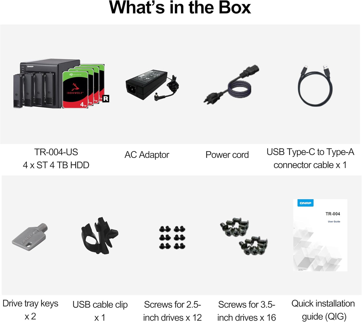 QNAP TR-004-44ST-US 12TB USB-C RAID 5 DAS