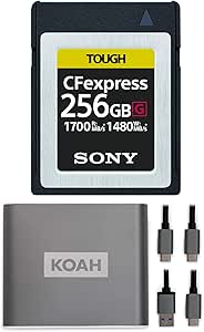 Sony Tough CEB-G Series 256GB CFexpress Memory Card Reader Bundle