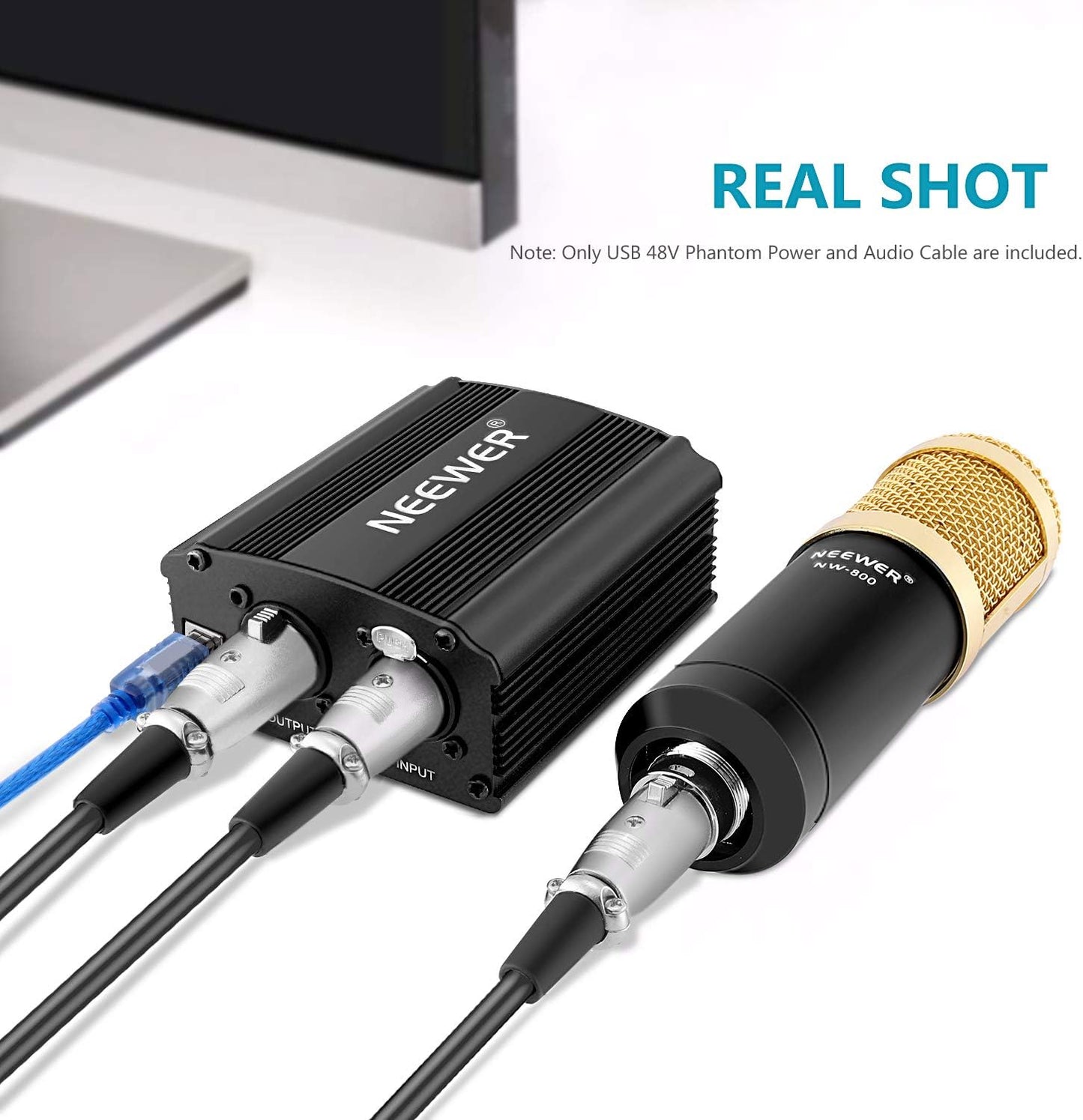 Neewer 40092007 48V Phantom Power Supply XLR Cable