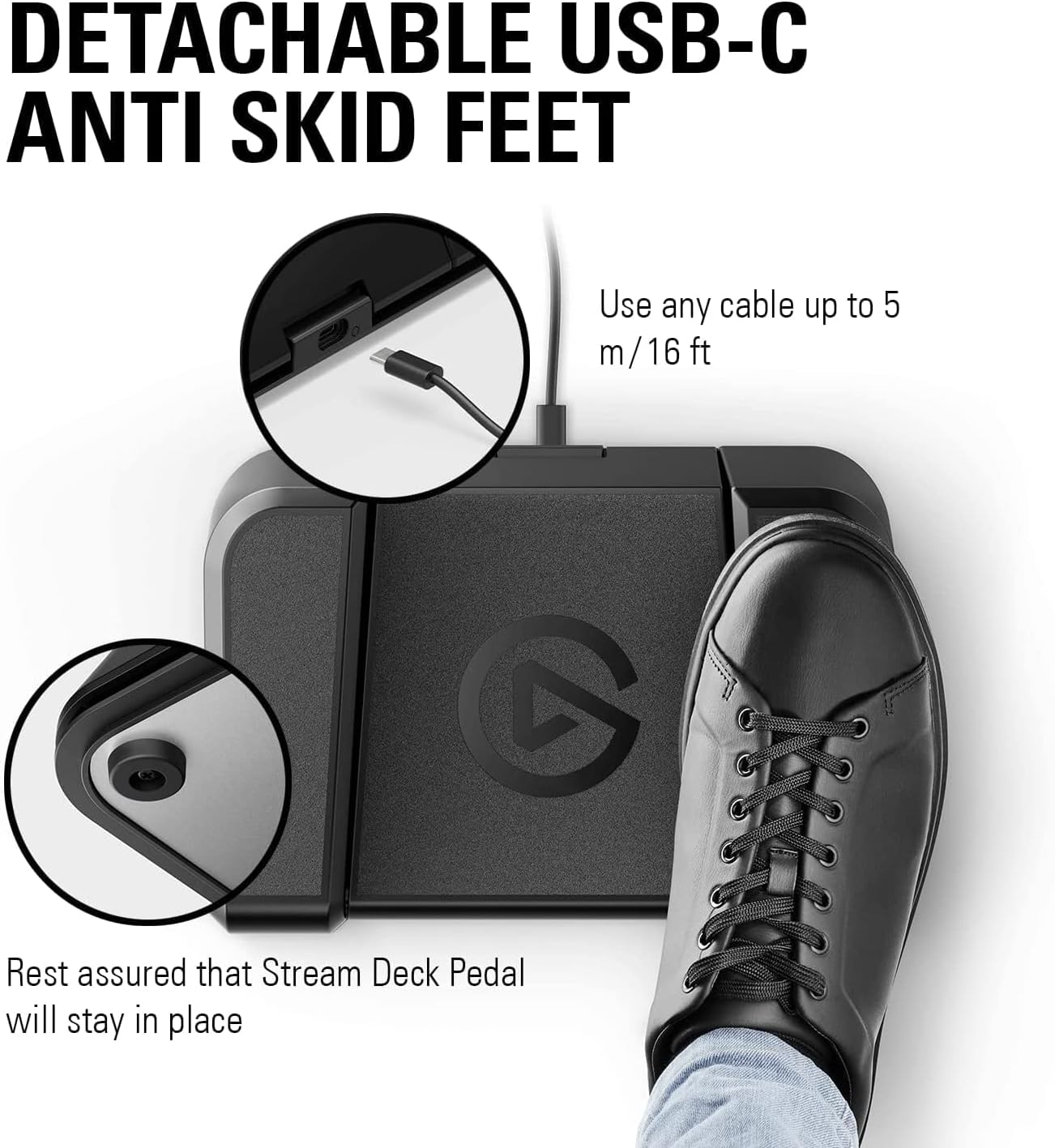 Elgato Stream Deck Pedal Hands-Free Controller Renewed