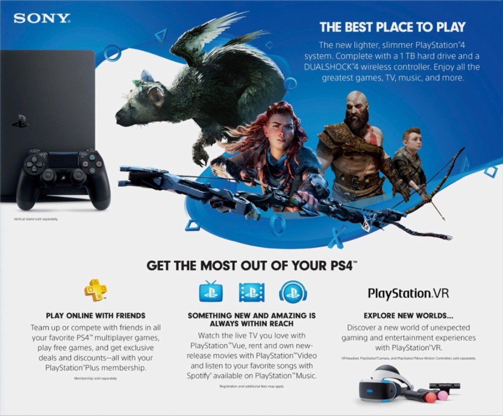 Sony CUH-2000 series PlayStation VR Launch Bundle with PS4 Slim 1TB
