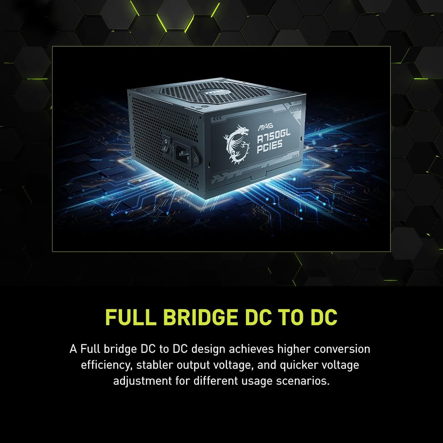 MSI MAG A750GL PCIE5 750W 80+ Gold ATX 3.1 PSU