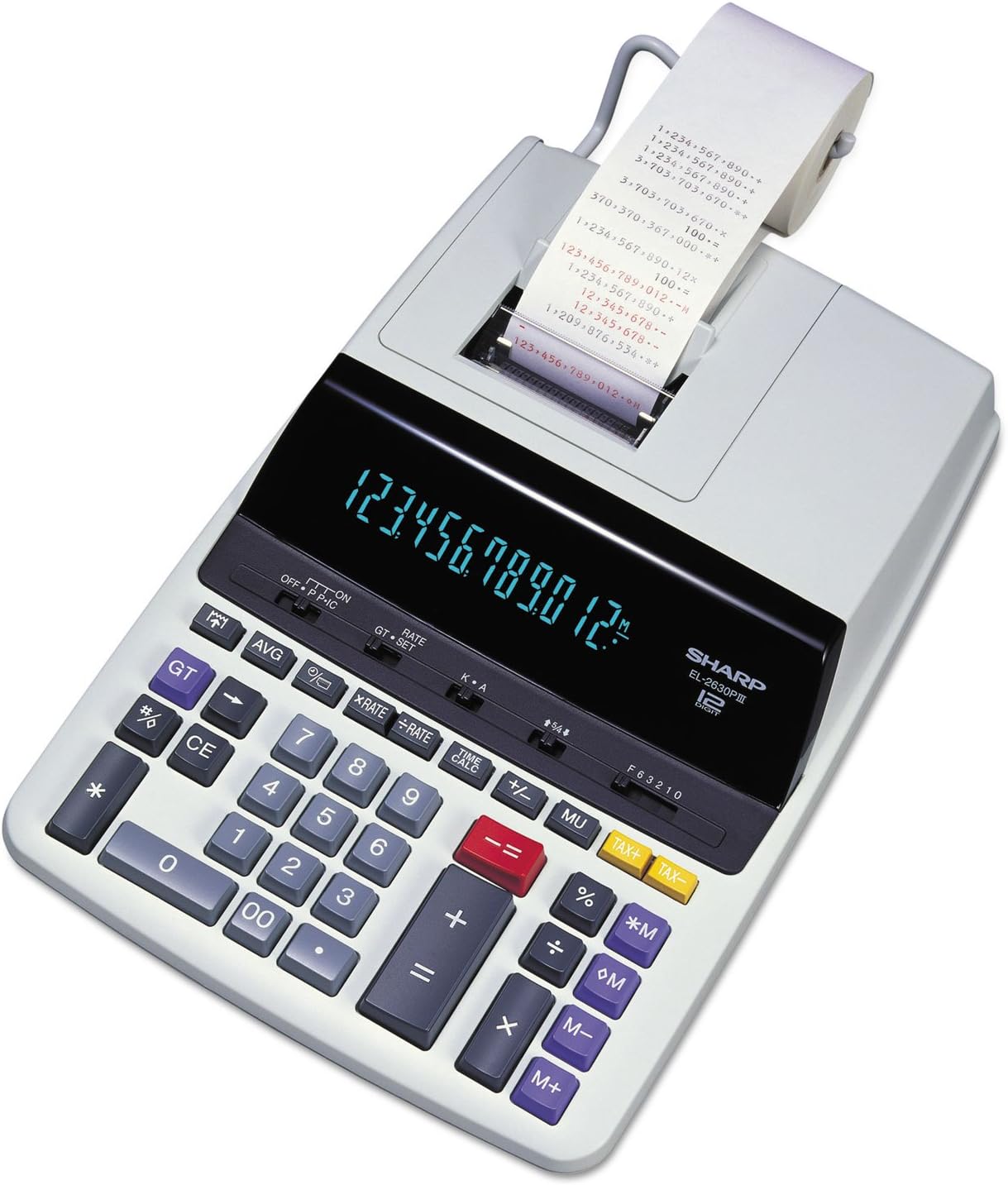 Sharp EL2630PIII Two-Color Printing Calculator 4.8 Lines/Sec