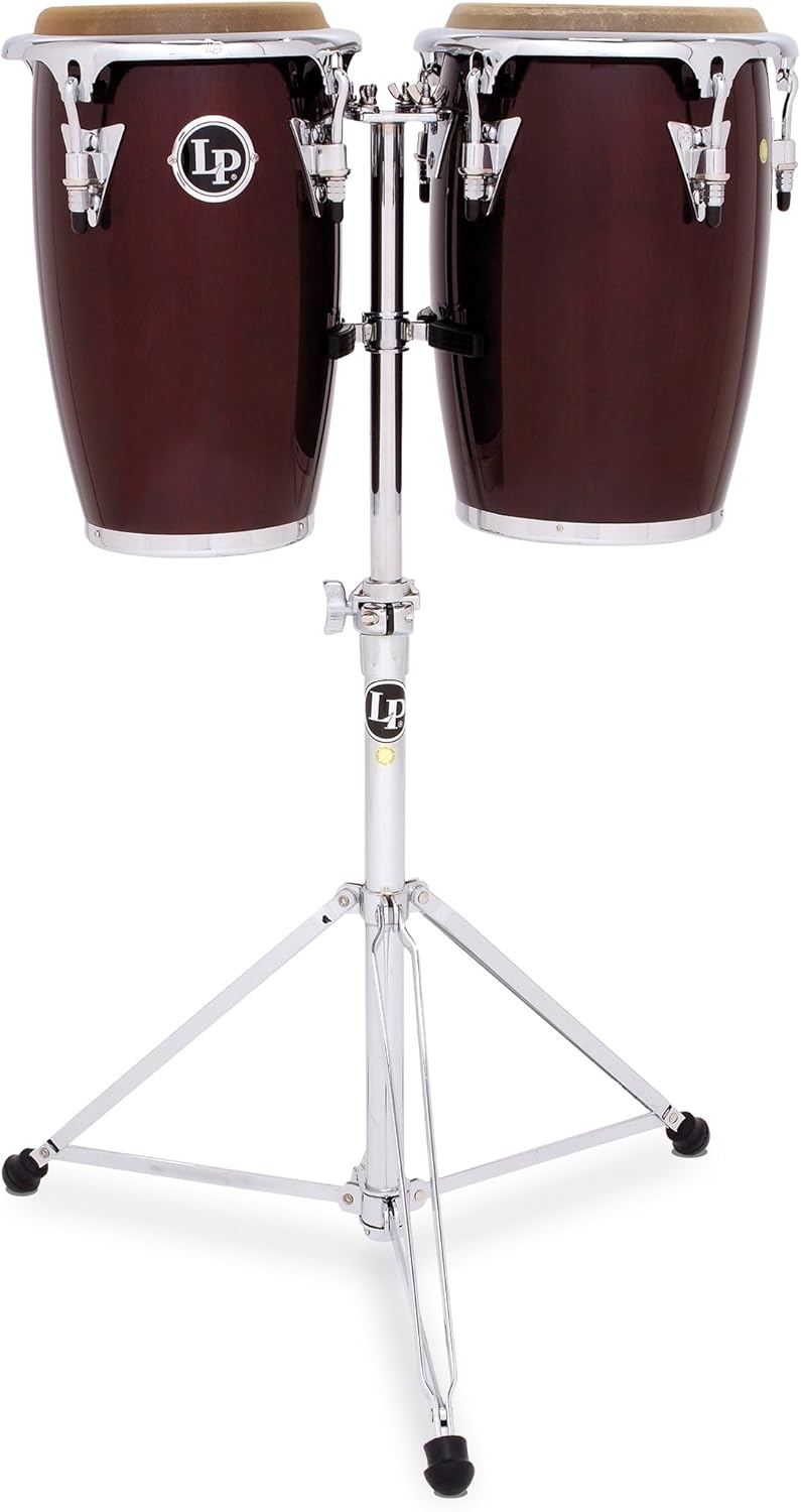 Latin Percussion LP-JRX-DW Jr Wood Conga Set Wine Red