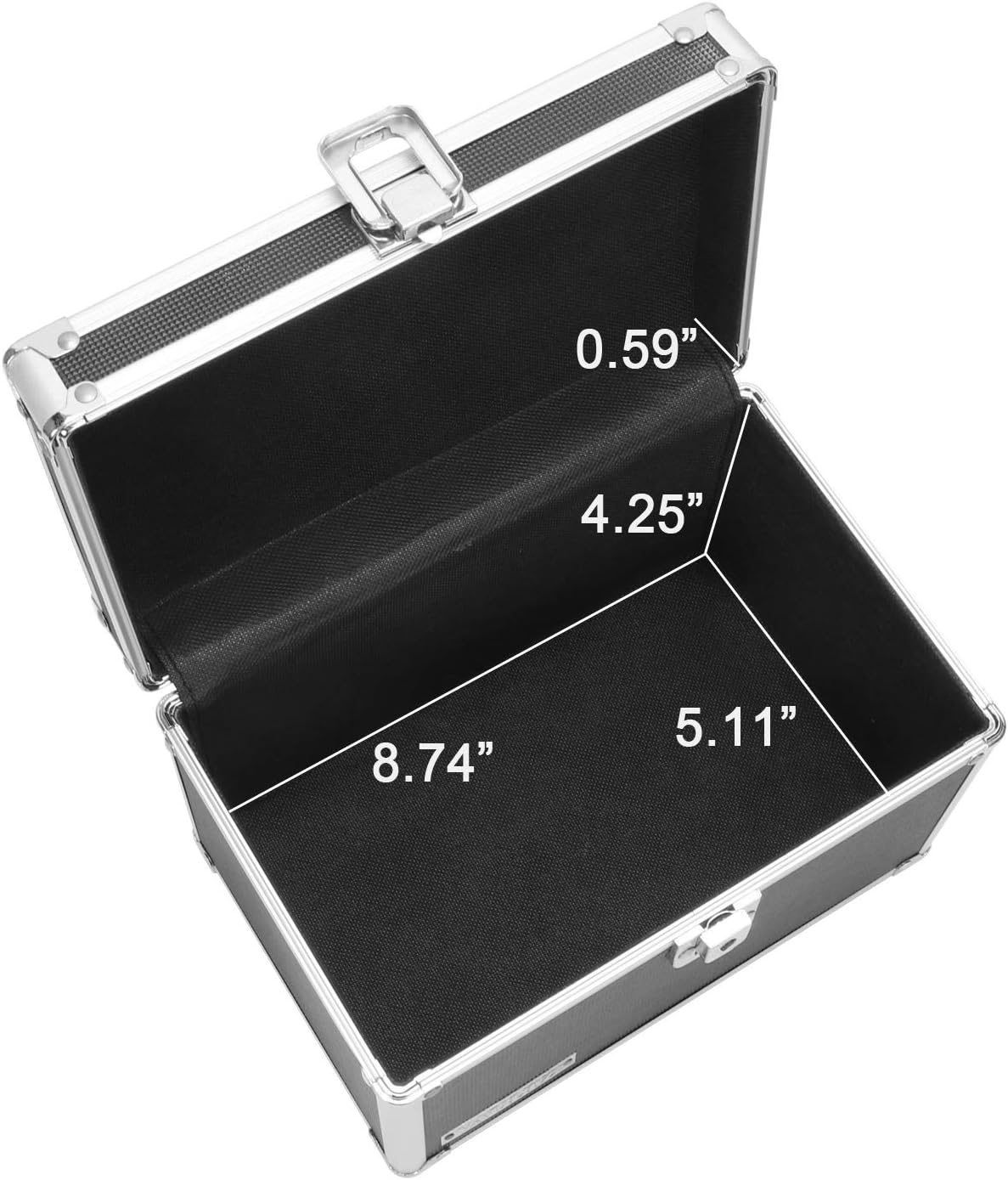 Vaultz VZ01280 Lockable Index Card Holder, 5x8 Organizer Box