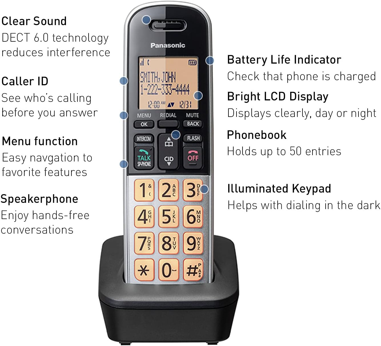 Panasonic KX-TGB810s Compact Cordless Phone DECT 6.0
