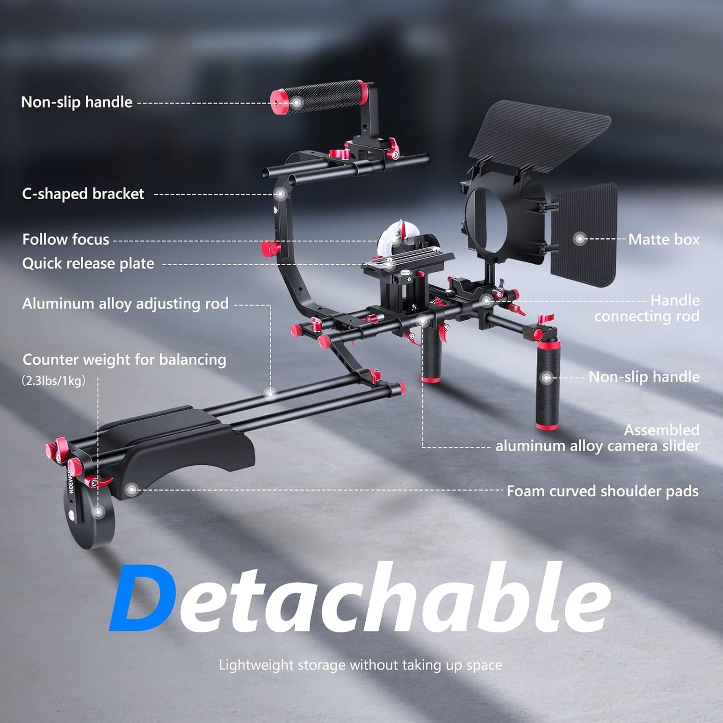 Neewer SR101 DSLR Camera Shoulder Rig Kit