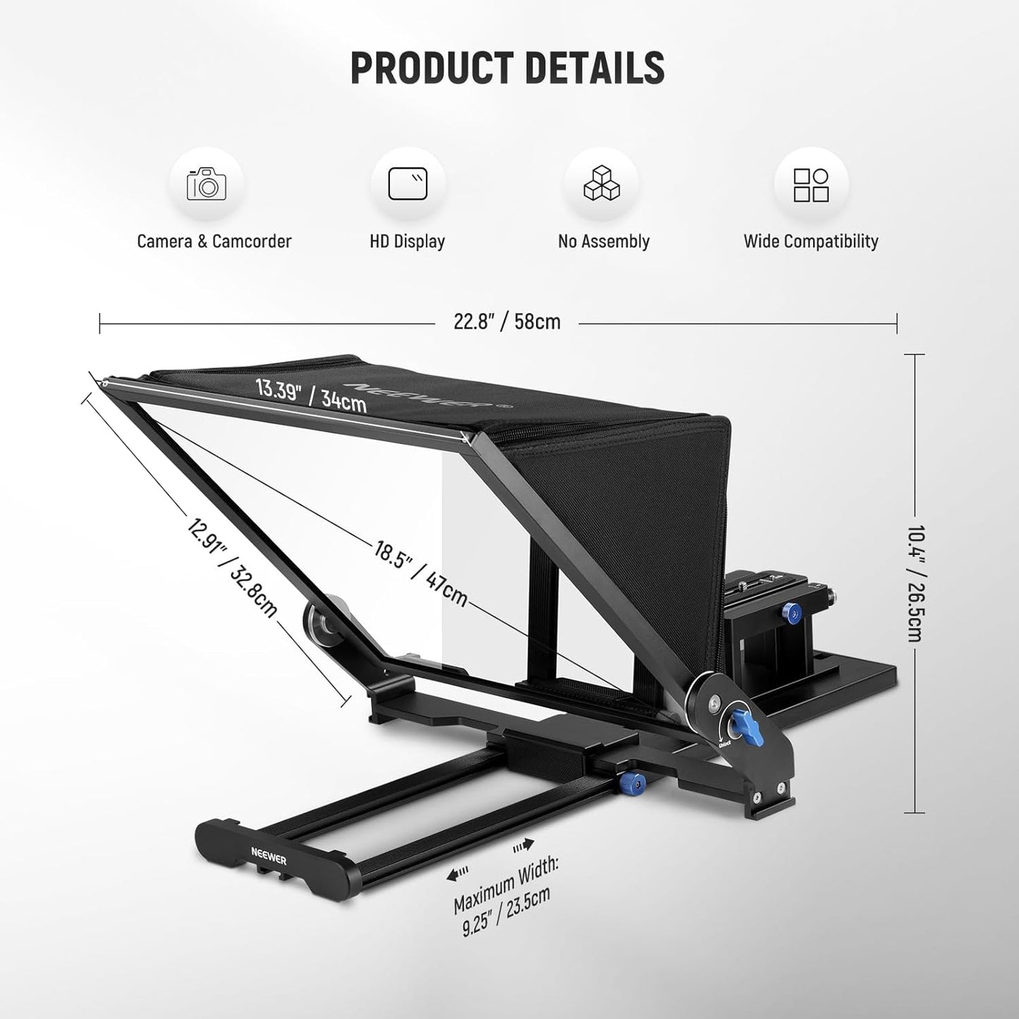 Neewer X17 II 17" Teleprompter with Remote & APP Control