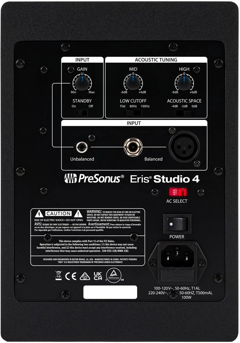 PreSonus Eris Studio 4 Active Studio Monitor: Single