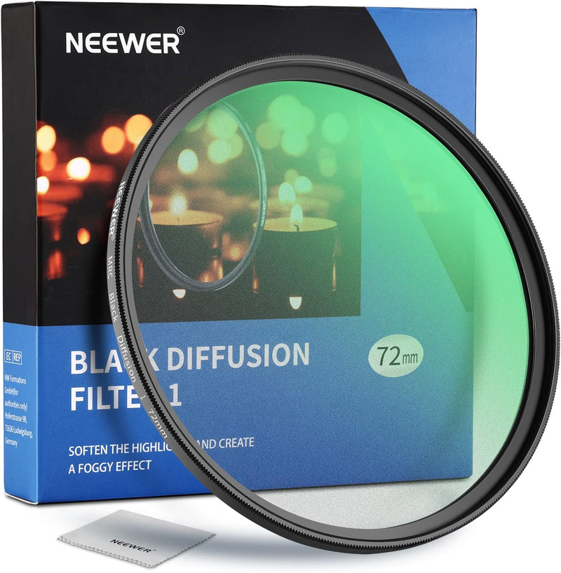 Neewer 77mm Black Pro-Mist 1 Filter Cinematic Dream Effect — main product image