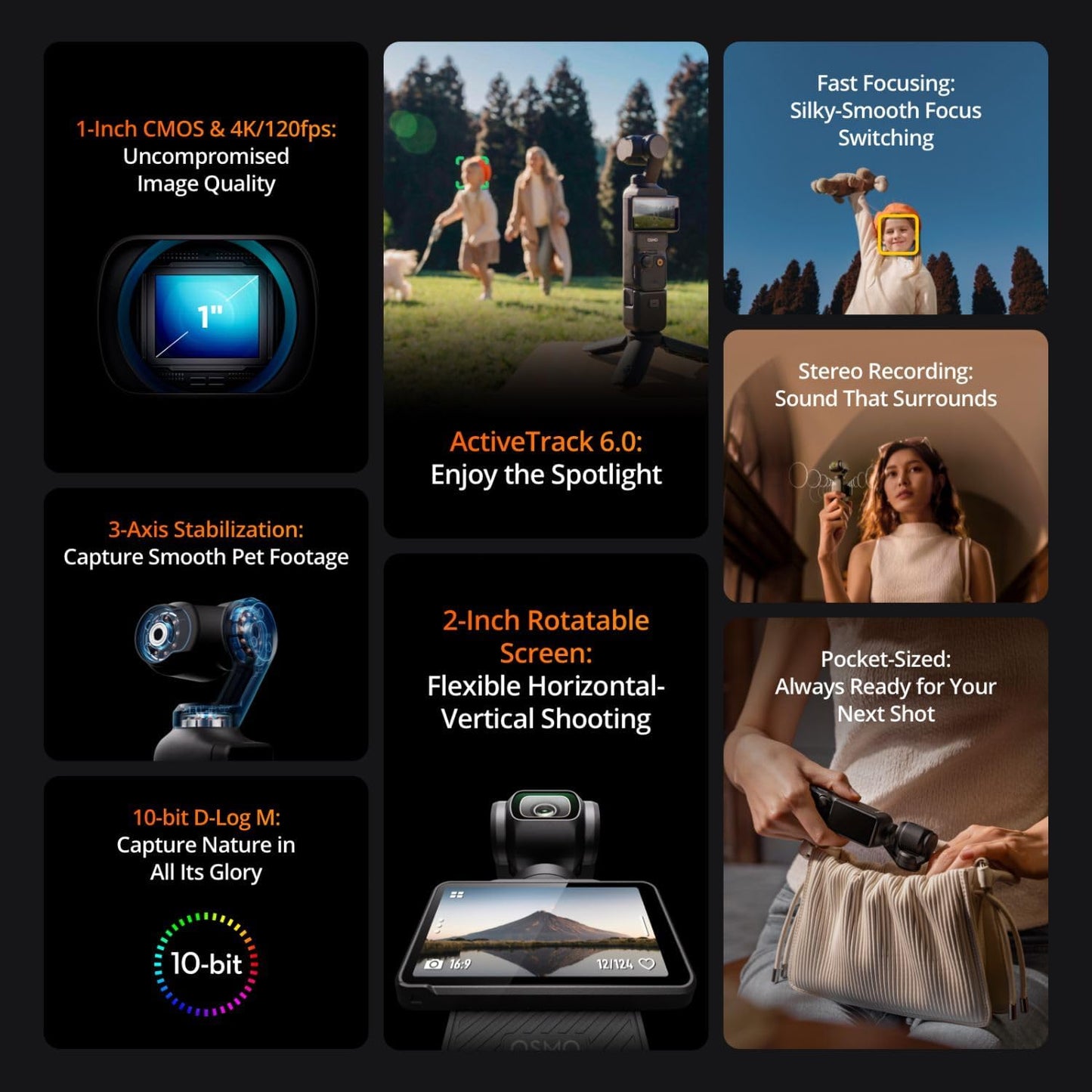 DJI E1DJIOSMOPOCK3 Osmo Pocket 3 Gimbal Stabilizer Bundle