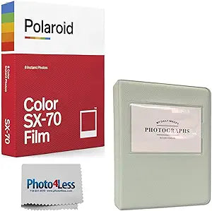 Polaroid Color Film for SX-70 + Photo Album + Cloth