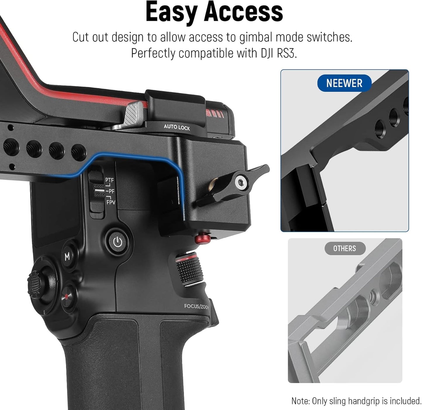 Neewer 10101298 Adjustable Sling Handle Grip - Gimbal Stabilizer