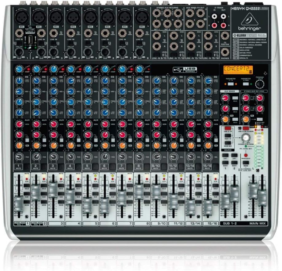 Behringer Xenyx QX2222USB 22-Input Mixer USB Effects