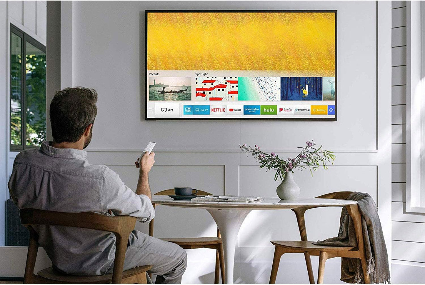 Samsung CRTSAMQN55LS03RA 55" The Frame QLED 4K Smart TV (Renewed)