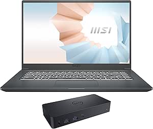 MSI Modern 15A Home & Business Laptop, i5, 8GB, D6000 Dock