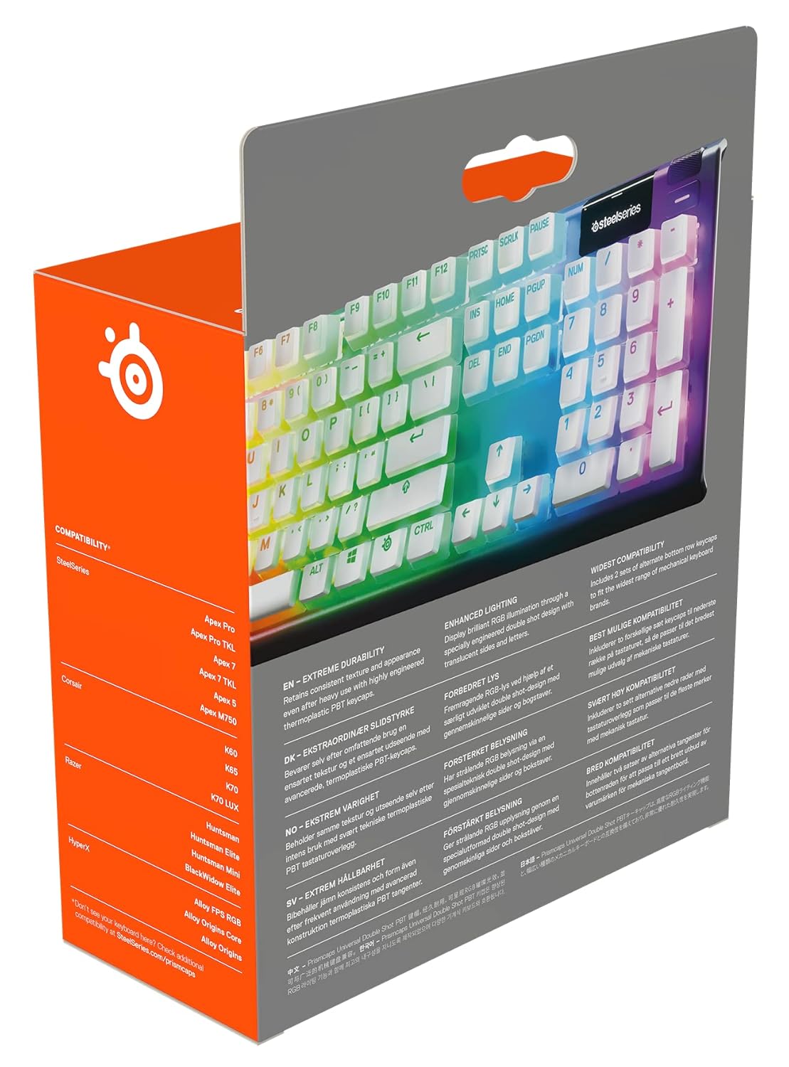 SteelSeries 60203 PrismCaps Pudding Keycaps Double Shot PBT