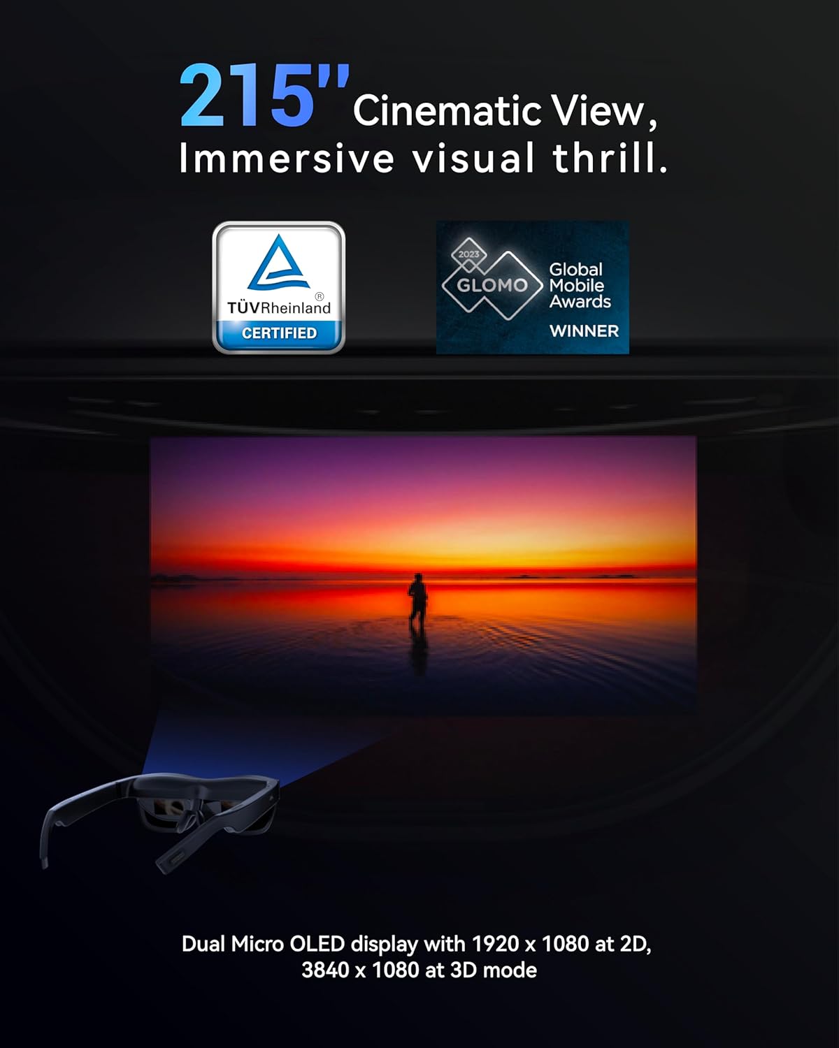 TCL NXTWEARSPLUSAR RAYNEO S+ AR Glasses 215" Micro-OLED