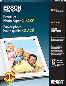 Epson S041667 Premium Glossy Photo Paper 8.5x11