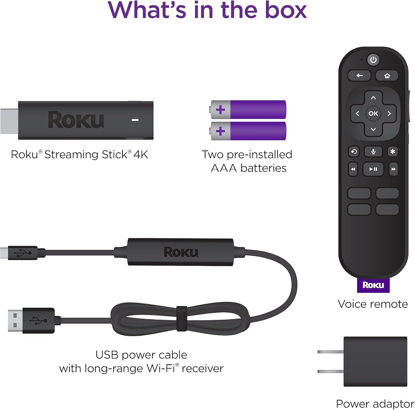 Roku Roku_Streaming_Stick_4K Streaming Stick 4K - Portable & Powerful