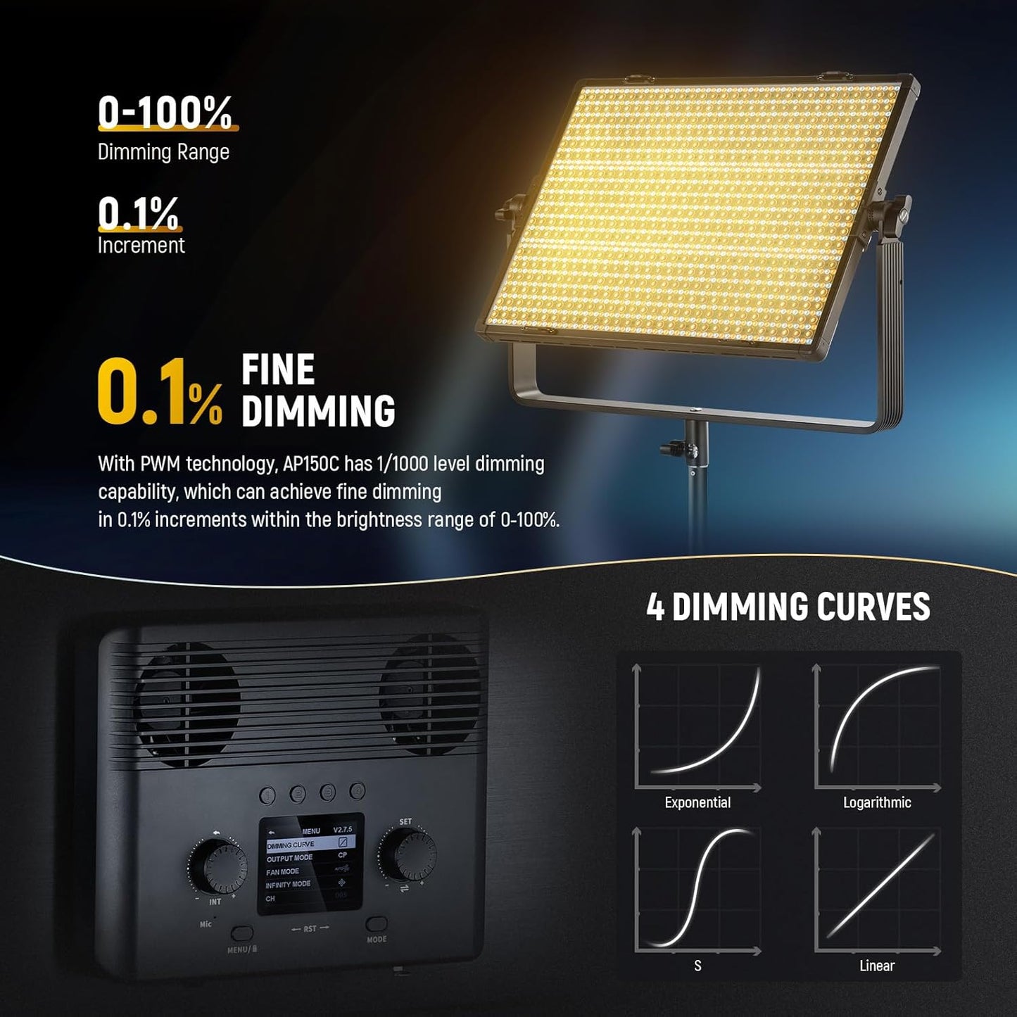 Neewer AP150C 150W RGB LED Video Light Panel