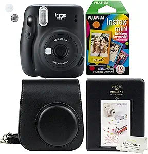Fujifilm Mini 11 Charcoal Camera Matching Case Bundle