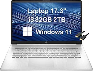 HP i3-1125G4 17" Laptop: 32GB RAM, 2TB SSD, Windows 11