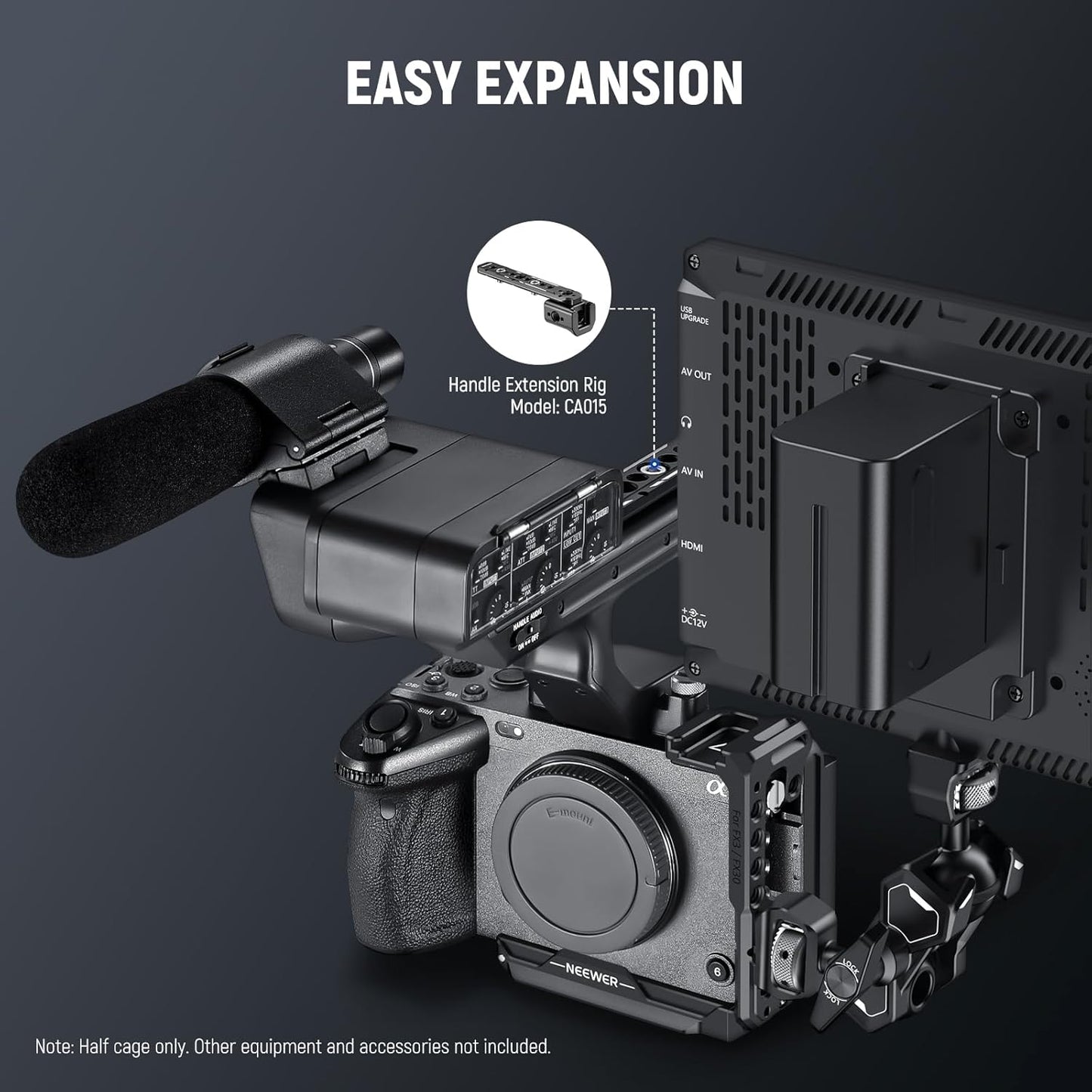 Neewer FX3 FX30 Half Cage Aluminum Video Rig CA046