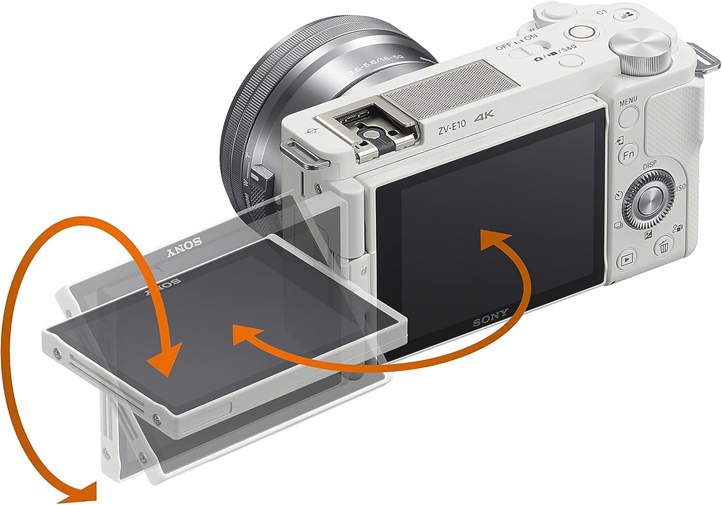 Sony ZV-E10/ILCZV-E10 White Mirrorless Vlog Camera (Renewed)