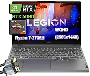 Lenovo Legion 5 Gaming Laptop, 15.6" 165Hz WQHD, Ryzen 7, RTX 4060