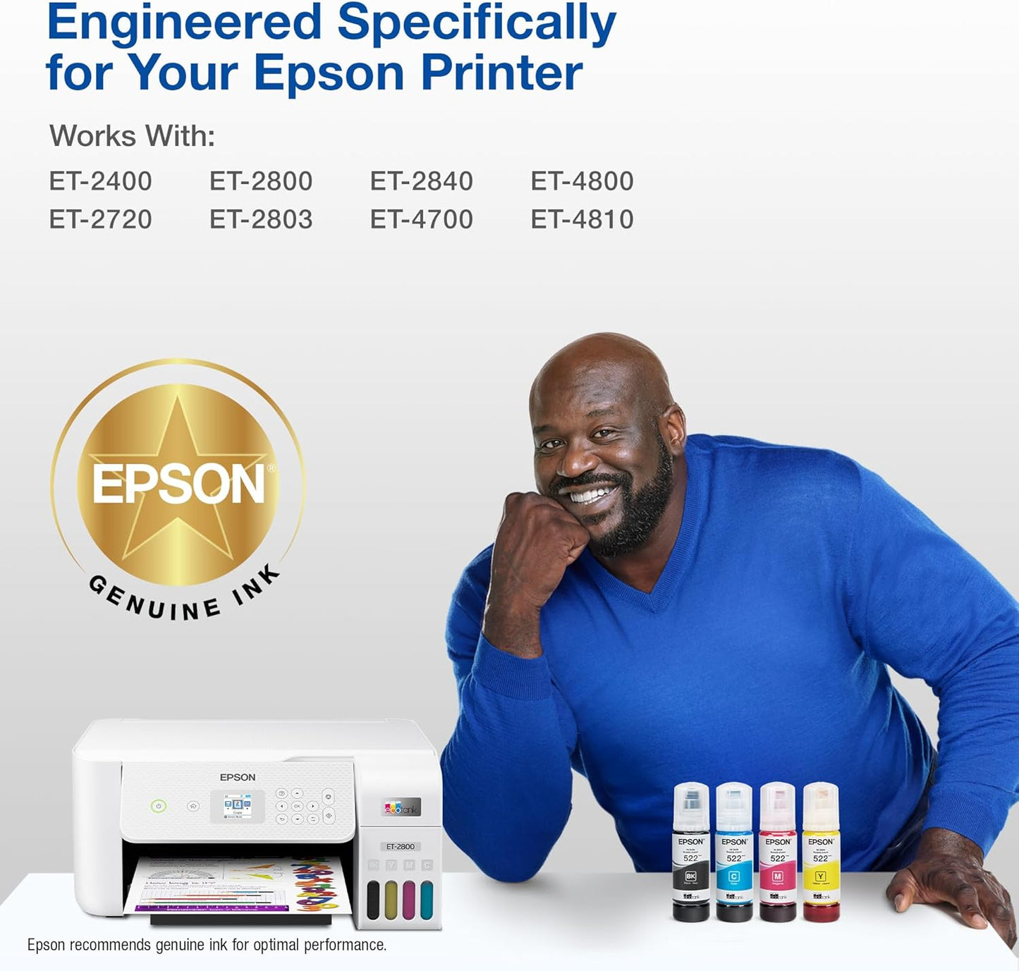 Epson T522120-BCS 522 EcoTank Ink Bottle Combo Pack