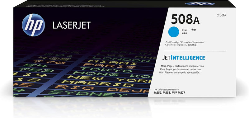 HP CF361A 508A Cyan LaserJet Toner Cartridge — main product image