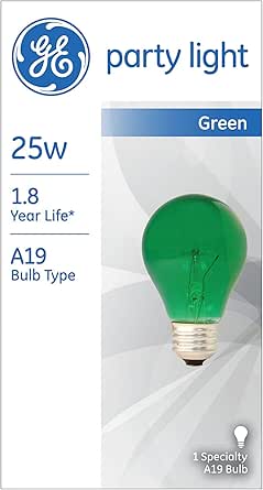 GE H&PC-46910 25 Watt Green Crystal Party Bulb