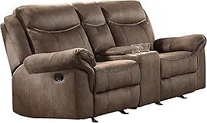 Lexicon 194840123248 Braelyn Double Glider Reclining Loveseat Brown