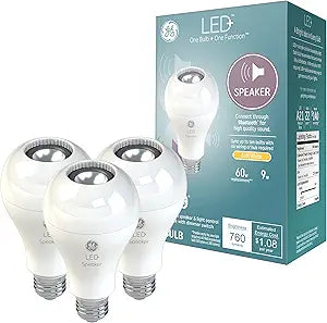 GE 10043168502297 LED+ Speaker Bulb 3-Pack