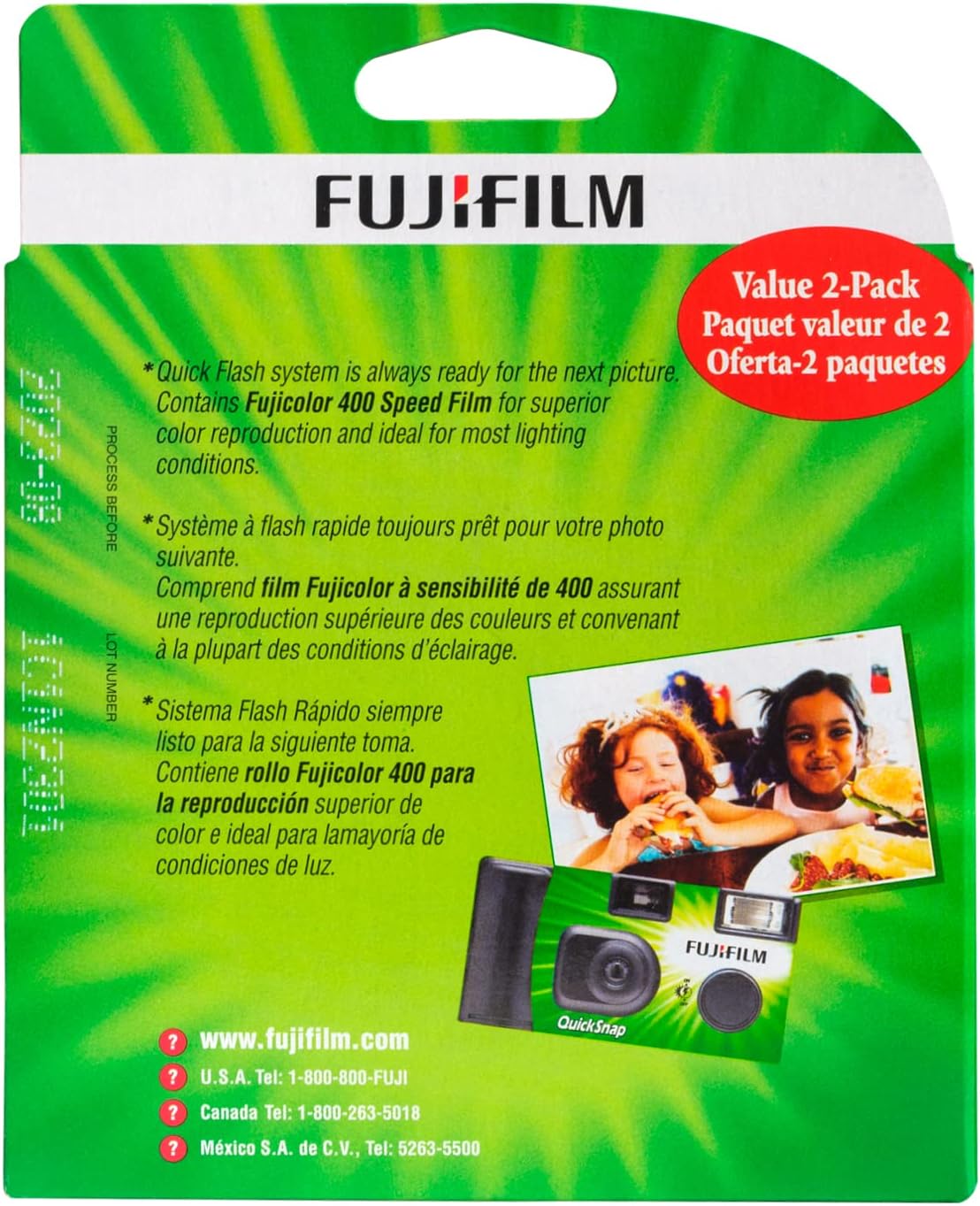 Fujifilm 7032835: QuickSnap Flash 400 Disposable Camera 2-Pack