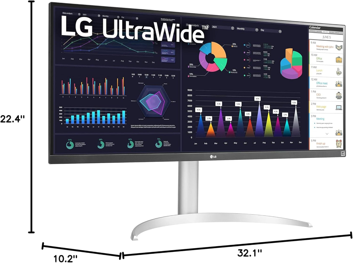 LG 34WQ650-W.AUS 34 Inch UltraWide 100Hz Monitor