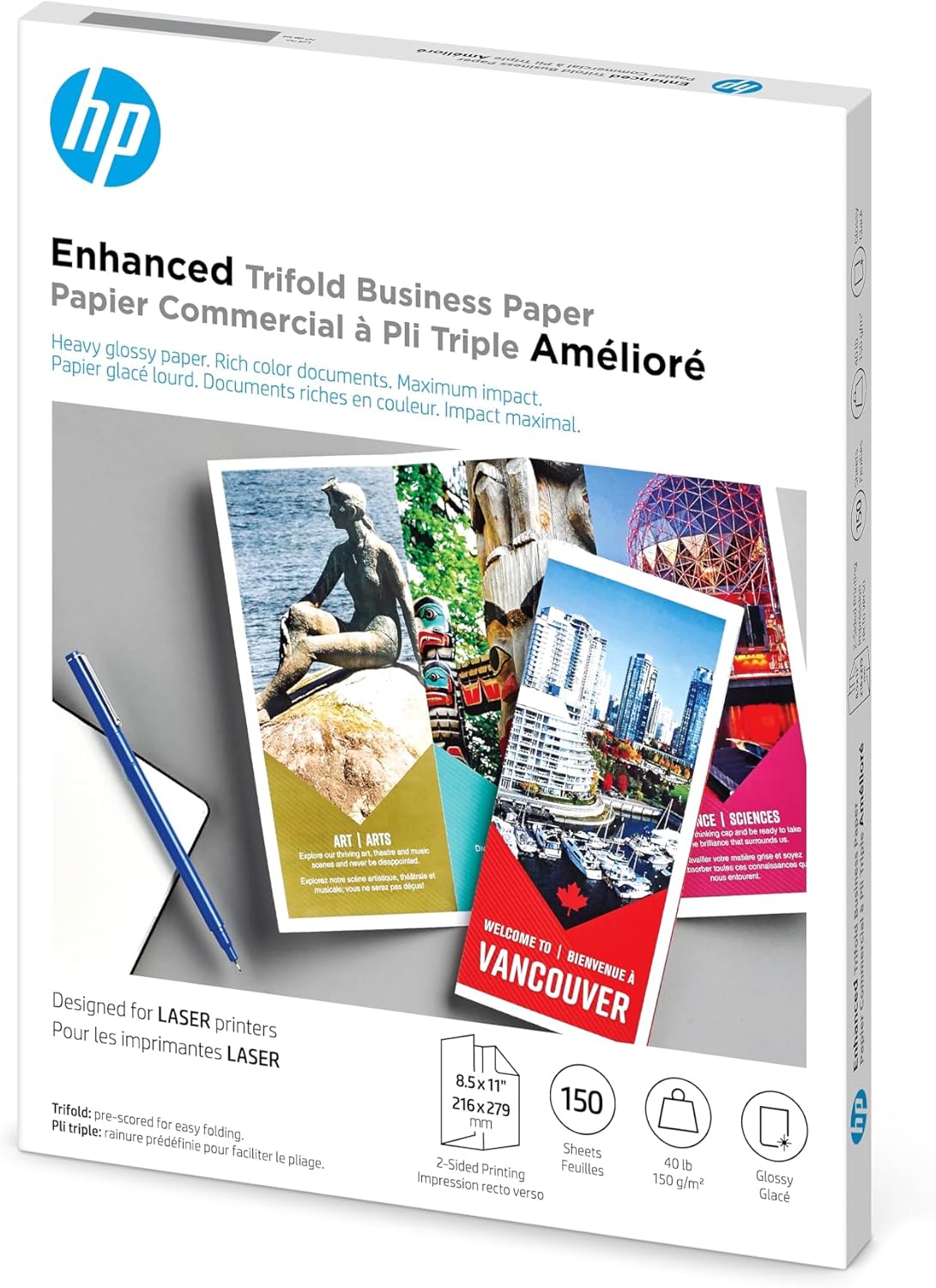 HP Q6612A Tri-Fold Laser Brochure Paper White