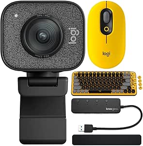 Logitech StreamCam Plus Graphite Webcam with Tripod Bundle