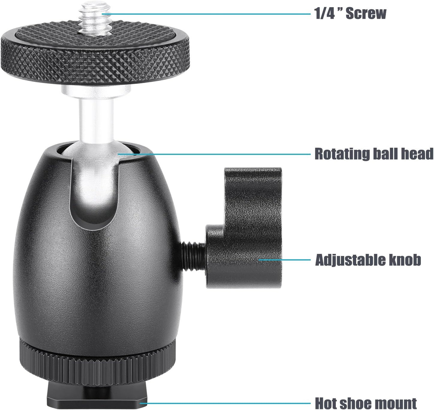 Neewer Mini Tripod Ball Head with Phone Holder