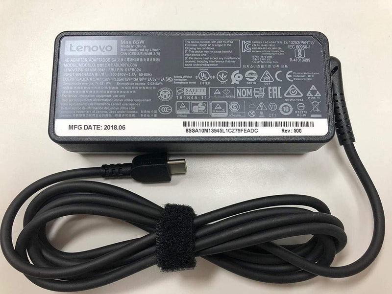 Lenovo ADLX65YLC3D 65W USB-C AC Adapter — main product image